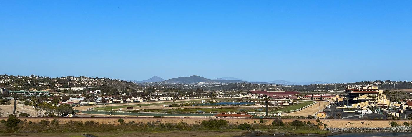 Del Mar Racetrack seen from the James Scripps Bluff Preserve
