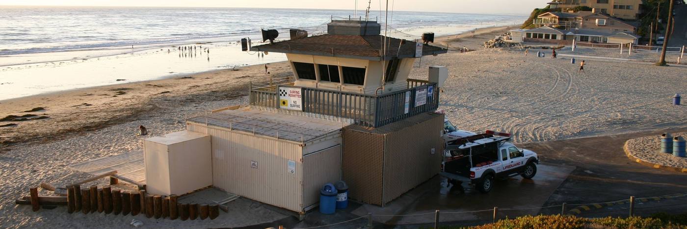 The lifeguard station at Moonlight Beach, Encinitas