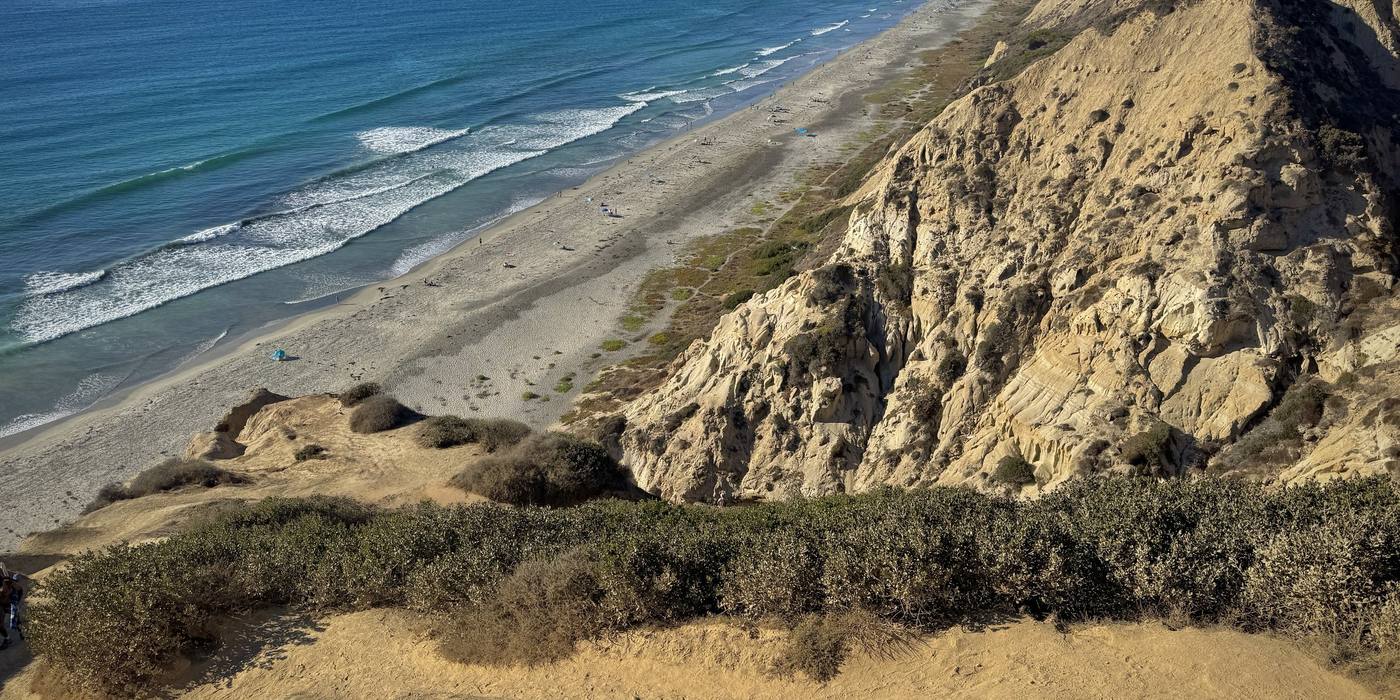 The Torrey Pines cliffs above Black's Beach